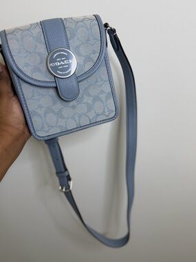 Coach Light Blue Signature Crossbody Bag